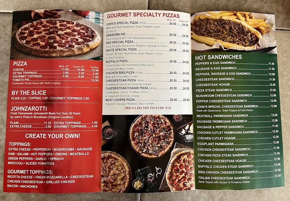 John's Pizza Menu image 2